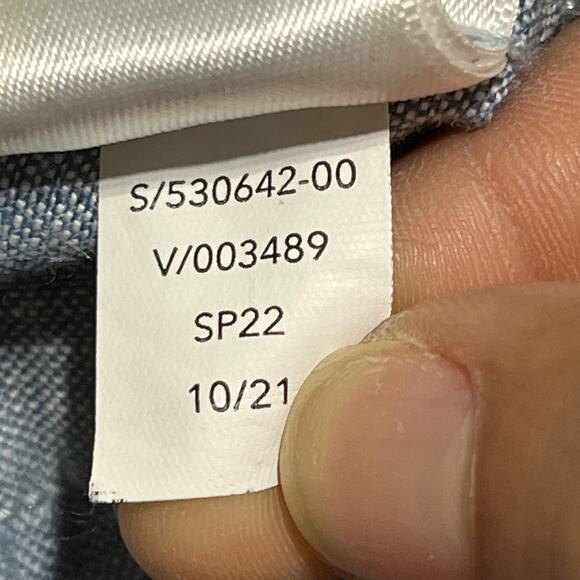 Athleta Women's Cabo Linen Blue Jogger Pants Size 16 Pull-On Drawstring Pockets - Picture 6 of 6